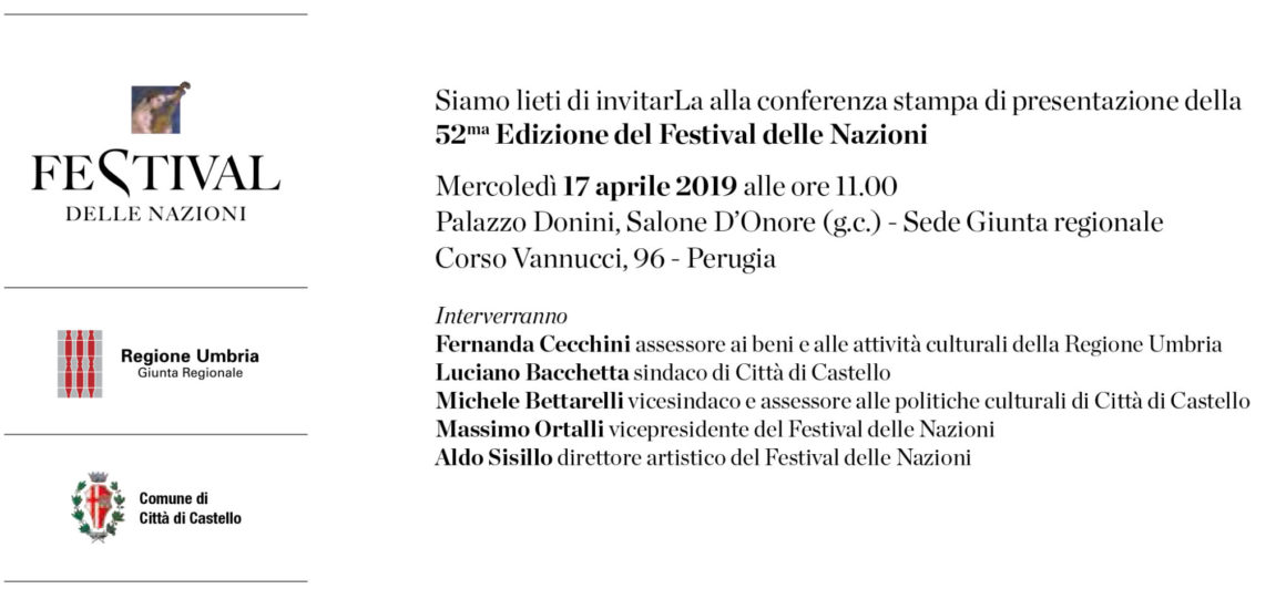 17/04/2019: Conferenza stampa presentazione 52° Festival delle Nazioni