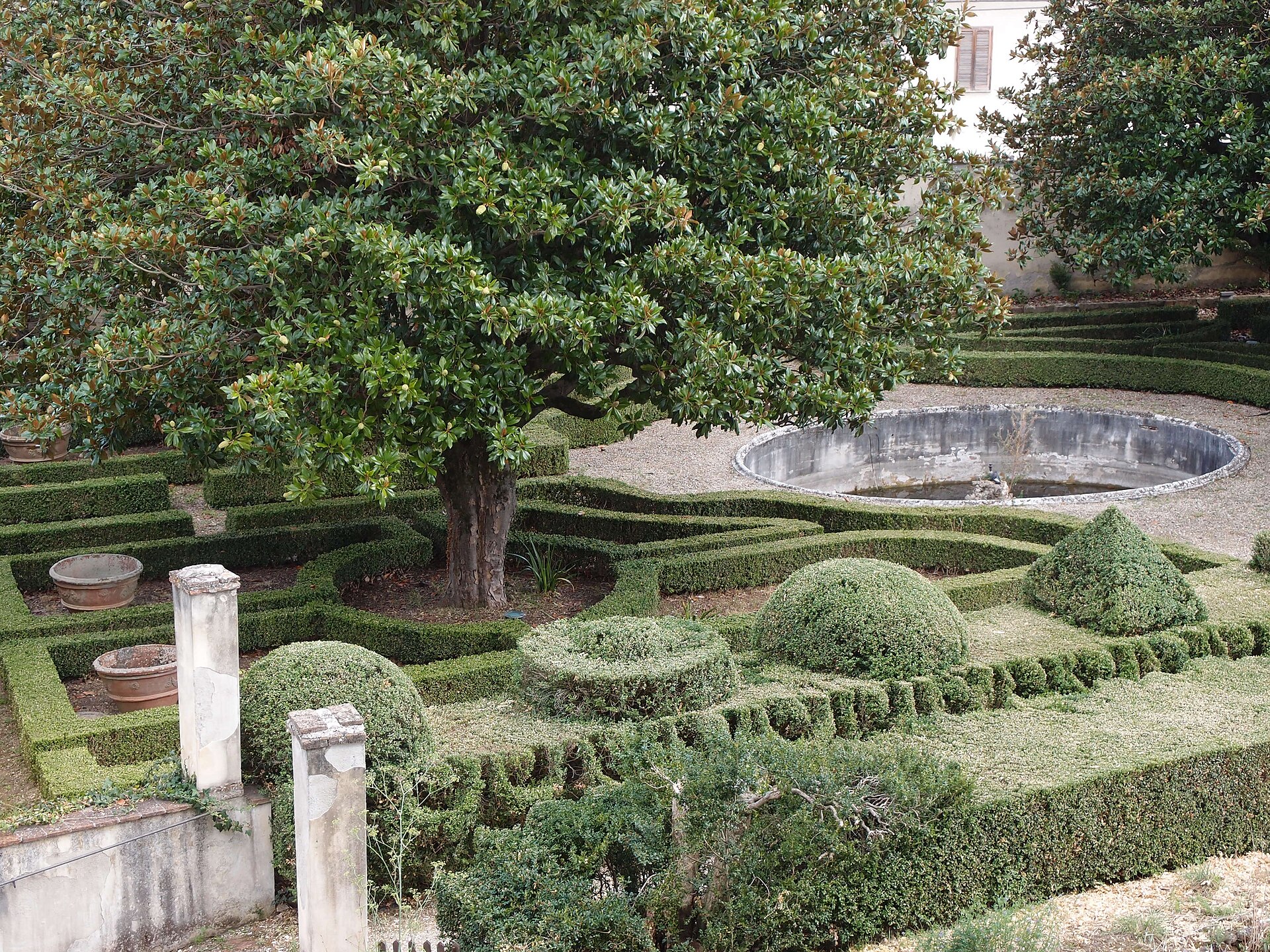 Il giardino all'italiana del Castello Bufalini a San Giustino
