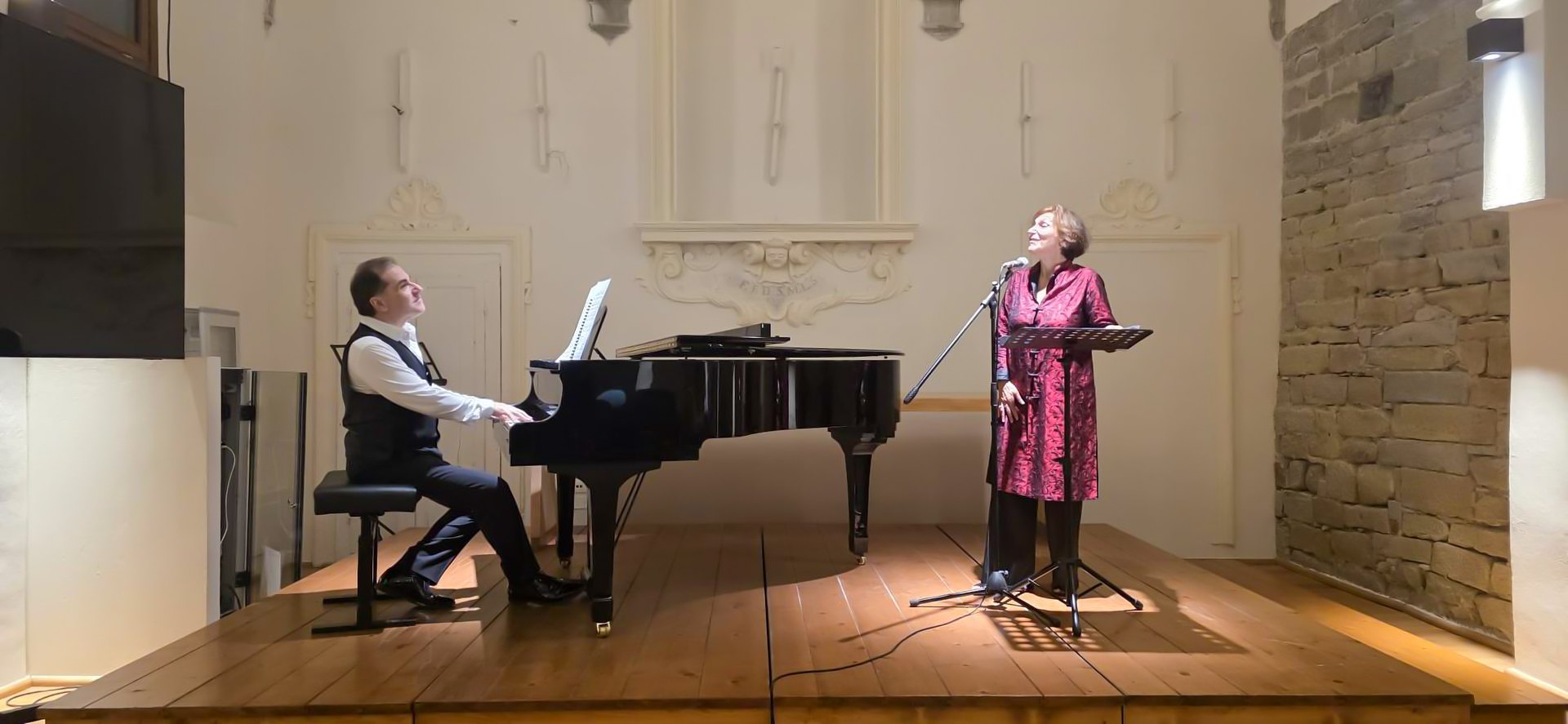 Marco Scolastra al pianoforte e Caterina Casini voce recitante in Enoch Arden, Auditorium Mascagni di Anghiari